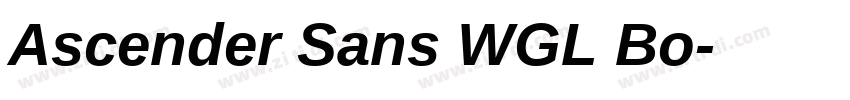 Ascender Sans WGL Bo字体转换